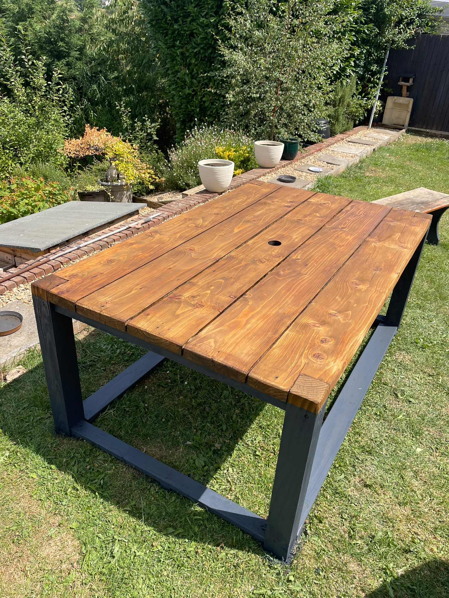 Rustic industrial table made by GJ's Emporium